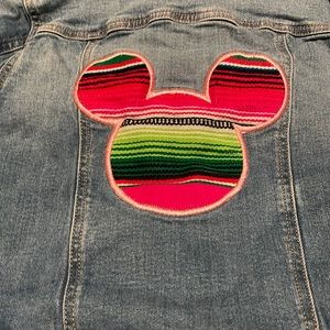 💙Disney Old Navy Jean Jacket Mickey Mouse size XL 14 Kids Trendy Sweet Vibe